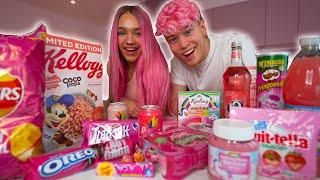 WE ONLY ATE PINK FOOD FOR 24 HOURS!!!