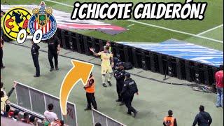 CHICOTE CALDERÓN “PROVOCANDO” a la AFICIÓN en el ESTADIO AKRON en el CHIVAS vs AMÉRICA 0-0