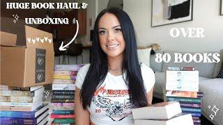 HUGE BOOK HAUL & UNBOXING  80+ books!