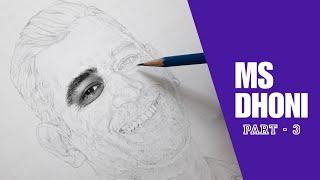 DRAWING MS DHONI - PART 3 - REALTIME SHADING