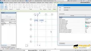 آشنایی با تنظیماتGrid  آکس بندی در نرم افزار اتودسک رویت معماری آرکیتکچر 2018 (Autodesk Revit 2018)