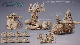 Cobramode 3D Printable Miniatures - July 2022 Patreon Release