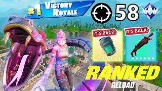 RANKED OG Fortnite Reload | High Kill Gameplay | Keyboard And Mouse | 58 Kills