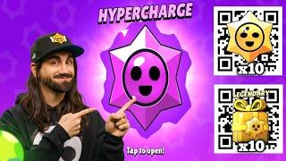 FREE GIFTS  x10 HYPERCHARGE & LEGENDARY STARS DROP | CHRISTMAS QR CODE | BRAWL STARS QR CODES