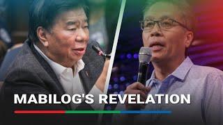 Mabilog reveals alleged 2017 plan to force him to tag Roxas, Drilon as 'drug lords'