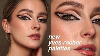 New Yves Rocher eyeshadow palette review + swatches /graphic liner + neutral makeup tutorial