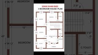 30x40 House Plans | 30'x40' Home Plan | 1200 sq.ft House Design | 3 Bedroom Home Design | 30 By 40