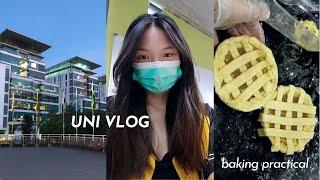 uni vlog | photoshoot & baking in school | food science student