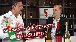 Unterschied von Spumante, Frizzante, Prosecco - Erklärung