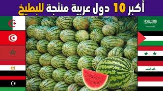 من هي اكثر دولة عربية في انتاج وزراعة البطيخ؟ تصنيف جديد لأكبر 10 محاصيل بطيخ في العالم العربي 2024