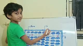 How to draw Abacus on the board || Prajna Nithya || abacus