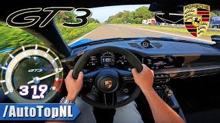 PORSCHE 911 GT3 992 | TOP SPEED 319KMH on AUTOBAHN [NO SPEED LIMIT] by AutoTopNL