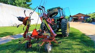 NEW Hay Tedder on the Farm! l Baling Hay 2022