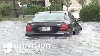 Así se ven las inundaciones en Wilmington, Carolina del Norte.