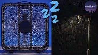 Relaxing Box Fan Noise And Rain Sounds For Sleeping  - Black Screen