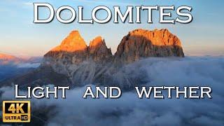 Dolomites from drone - Light and Weather 4K