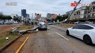 中市向上路死亡長下坡 大貨車撞6轎車失控翻車3傷(民眾提供)