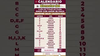 Calendario de pagos de JULIO 2024 | ¿Cuando pagan la pension bienestar?