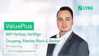 ValuePlus – BNP, VRSN, CPNG, SWK - Die besten Aktien aus Fundamental und Chartanalyse