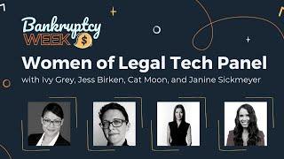 Women of Legal Tech Panel with Ivy Grey, Jess Birken, Cat Moon, and Janine Sickmeyer