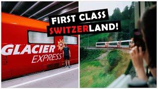 Riding FIRST CLASS on the Panoramic GLACIER EXPRESS Train! (Zermatt - St. Moritz)