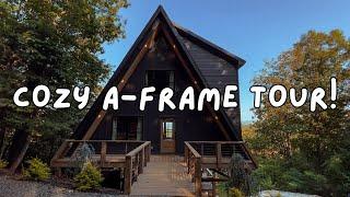 Cozy A-Frame Airbnb Tour!  A-Frame Cabin, Slow Living, Cozy Cabin Stay, Cabin Tour