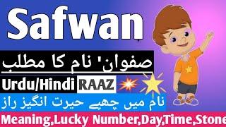 Safwan name meaning in urdu | safwan naam ka matoab kya hota hai | safwan name whatsapp status