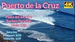 Tenerife ️ Puerto de la Cruz - Playa del Socorro Moto Trip 4 January 2025 Teneriffa