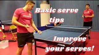 Basic SERVE TIPS | How to IMPROVE YOUR SERVE! | Table tennis & ping pong serves | Schoug & Björklund