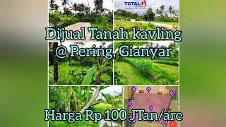 Dijual tanah kavling harga 100 Jutaan view sawah dan sungai kecil di Pering, Gianyar, Bali