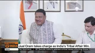 Jaul Oram takes charge as India's Tribal Affair Minister