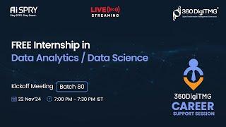 Free Data Analytics / Data Science Internship | Batch 80 | 360DigiTMG