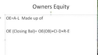 Accounting Equation   Owners Equity