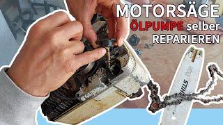 How to: OIL PUMP repair, STIHL 009 CHAINSAW, STEP by STEP, DIY, OILER CHAIN SAW broken? TUTORIAL.