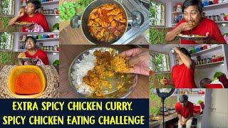 Extra Spicy Chicken Curry. Spicy Chicken Eating Challenge || #ydtvnonvegfood