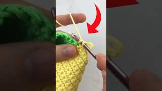 Alternative method for working a color change #crochet