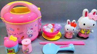 Pink Rabbit Cute Breakfast Set Satisfying with Unboxing Compilation Toys ASMR