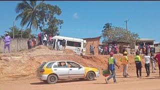 Break! Accident On The Accra Kasoa Winneba Road Dualisation Project Live