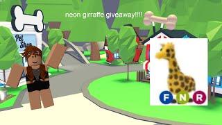 Neon giraffe giveaway !!!!