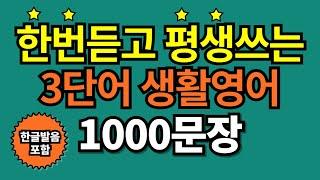 [3단어] 한번듣고 평생쓰는 쉬운영어 1000문장ㅣ외우지마세요ㅣ그냥 틀어만 두세요ㅣ초간단기초영어회화ㅣ영어반복듣기ㅣ#1-1000