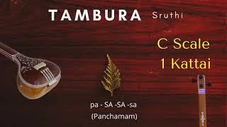 Tambura Sruthi - C Scale - 1 kattai - Pa (Panchamam). Strings ( pa - SA - SA - sa )