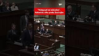 "WYŁĄCZYLI MI MIKROFON". Hołownia wita posła Sachajko #sejm #sachajko #hołownia