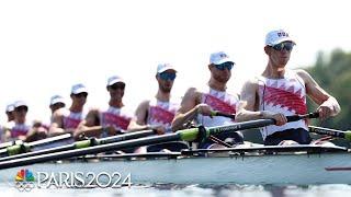 Team USA surges into final of men's eight rowing competition with heat victory | Paris Olympics