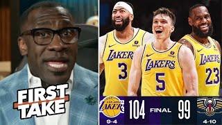 FIRST TAKE | Lakers Offense is LETHAL with Dalton Knecht! - Shannon on LeBron & AD def. Pelicans