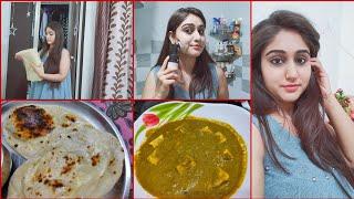 Palak Paneer With Butter Naan Recipe | Indian Dinner Routine |WOW Facewash