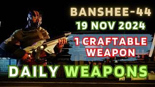 1 CRAFTABLE. 4 "GOD ROLLS" today - Banshee-44 Destiny 2 Gunsmith Official Weapon Inventory