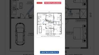 40 X 35 WEST FACING HOUSE PLAN | 40by35 2bhk house #houzy #westfacinghouse #40x35 #2bhk #floorplan