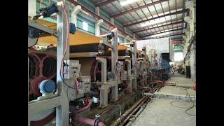 waste paper recycling machine testing running fluting paper making machine