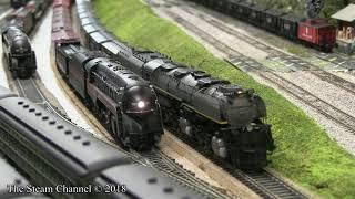 HO Scale Steam Freight Operations on Large CM&D Layout