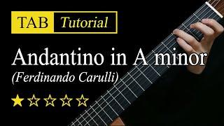 Andantino in Am (F. Carulli) - Guitar Lesson + TAB